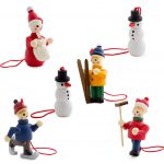 Juego de figuras decorativas madera para Navidad